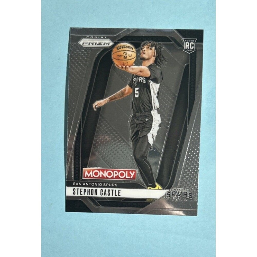 Stephon Castle RC 2024-25 Panini Monopoly San Antonio Spurs, Card #75
